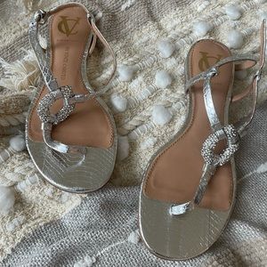 Vince Camuto silver sandals